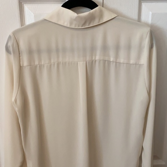 Veronica M Blouse Chiffon Cream sz Small - Picture 6 of 6